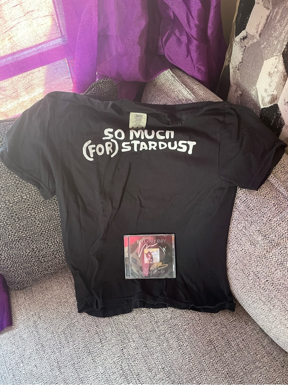 SIGNED Fall Out Boy CD and shirt